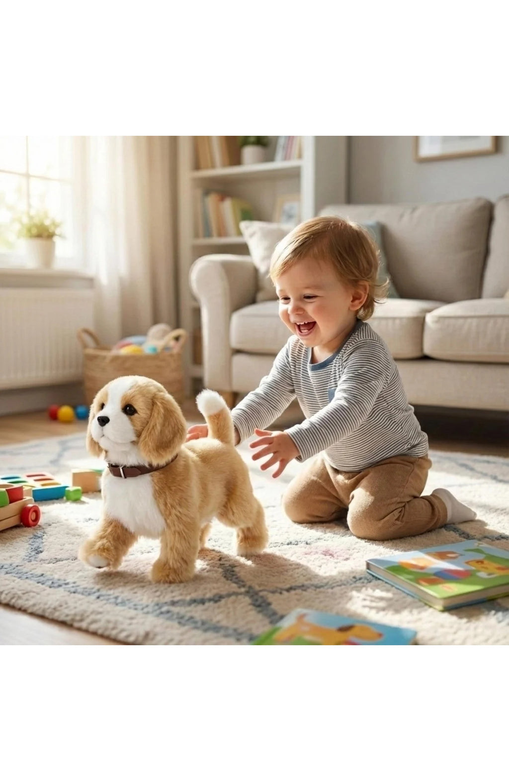 Interactive Robot Puppy Toy with Walking and Barking