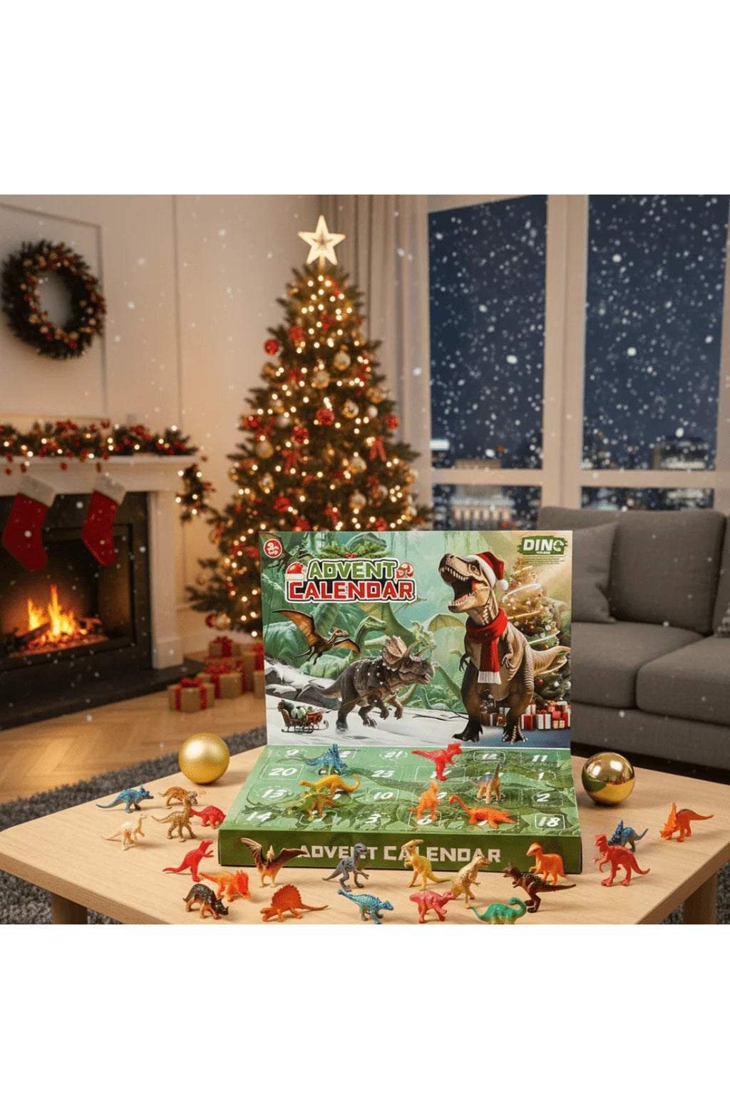 Dinosaur Advent Calendar with 24 Toys
