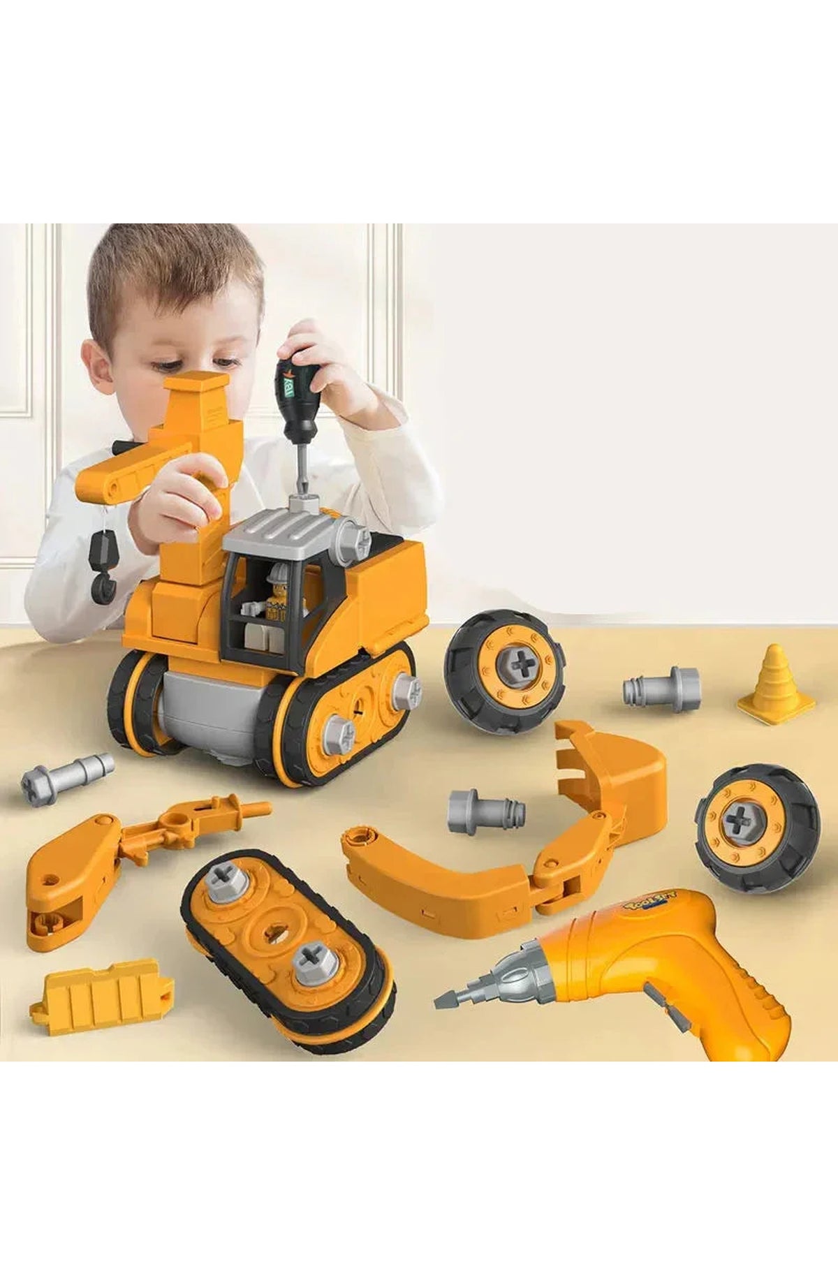 Take Apart Construction Toy with Working Screwdriver
