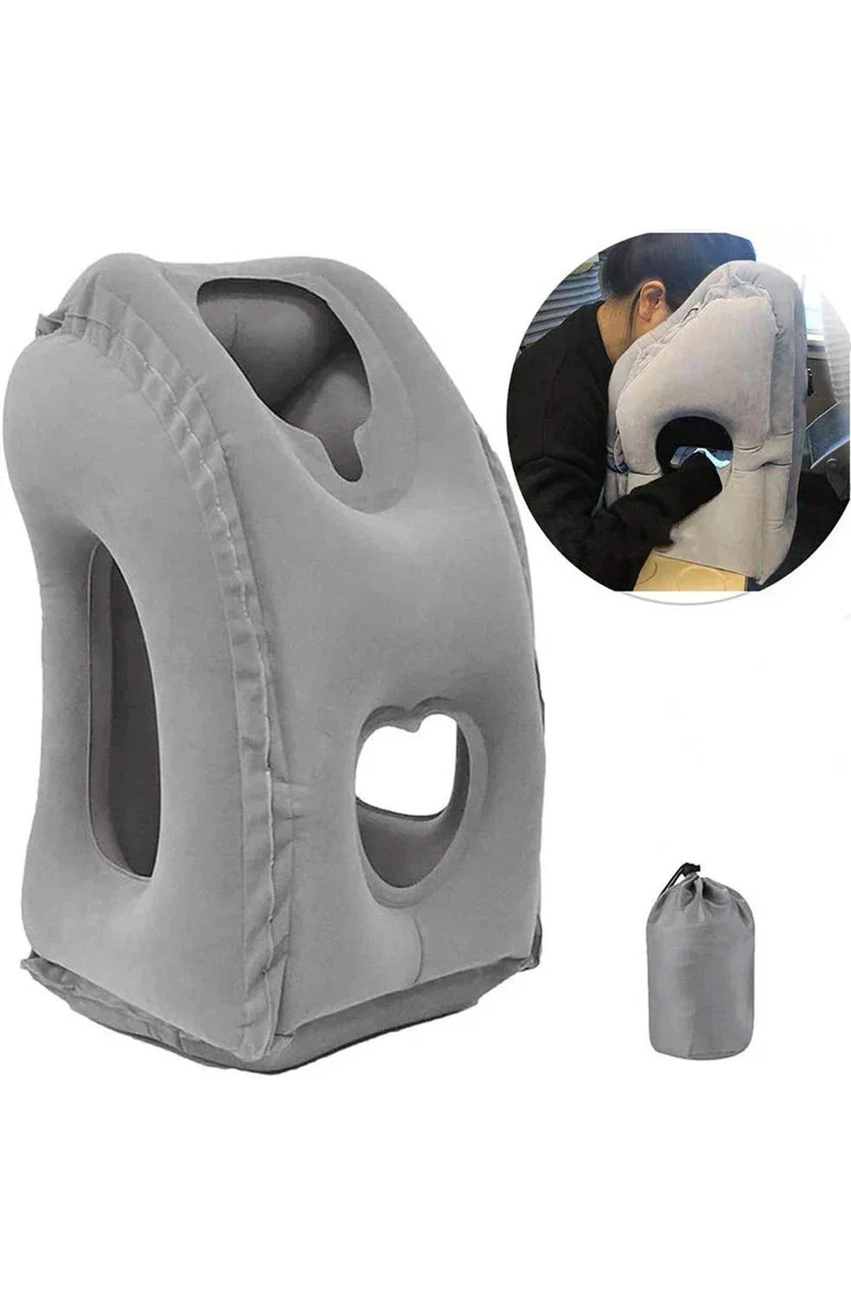 Inflatable Travel Pillow for Neck and Head Support