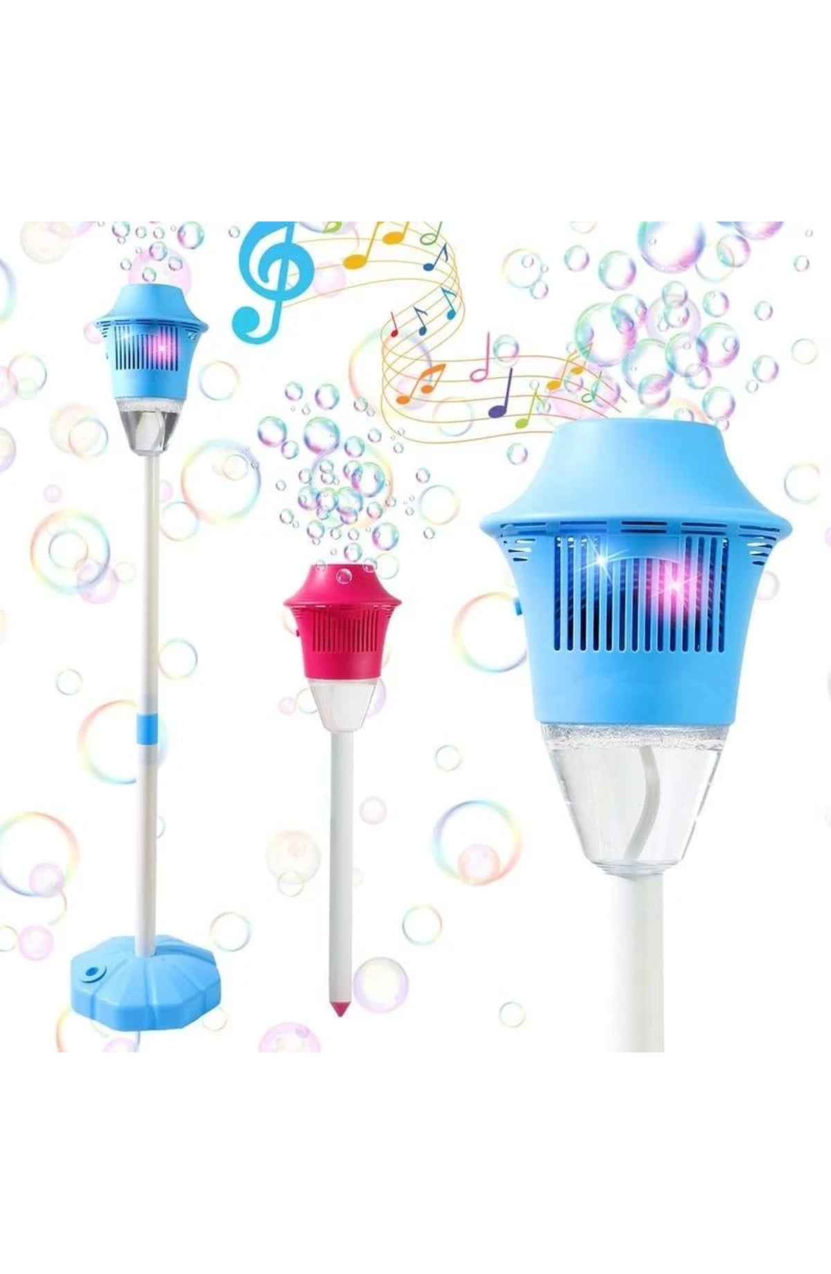 Automatic Bubble Machine with Adjustable Height Pole