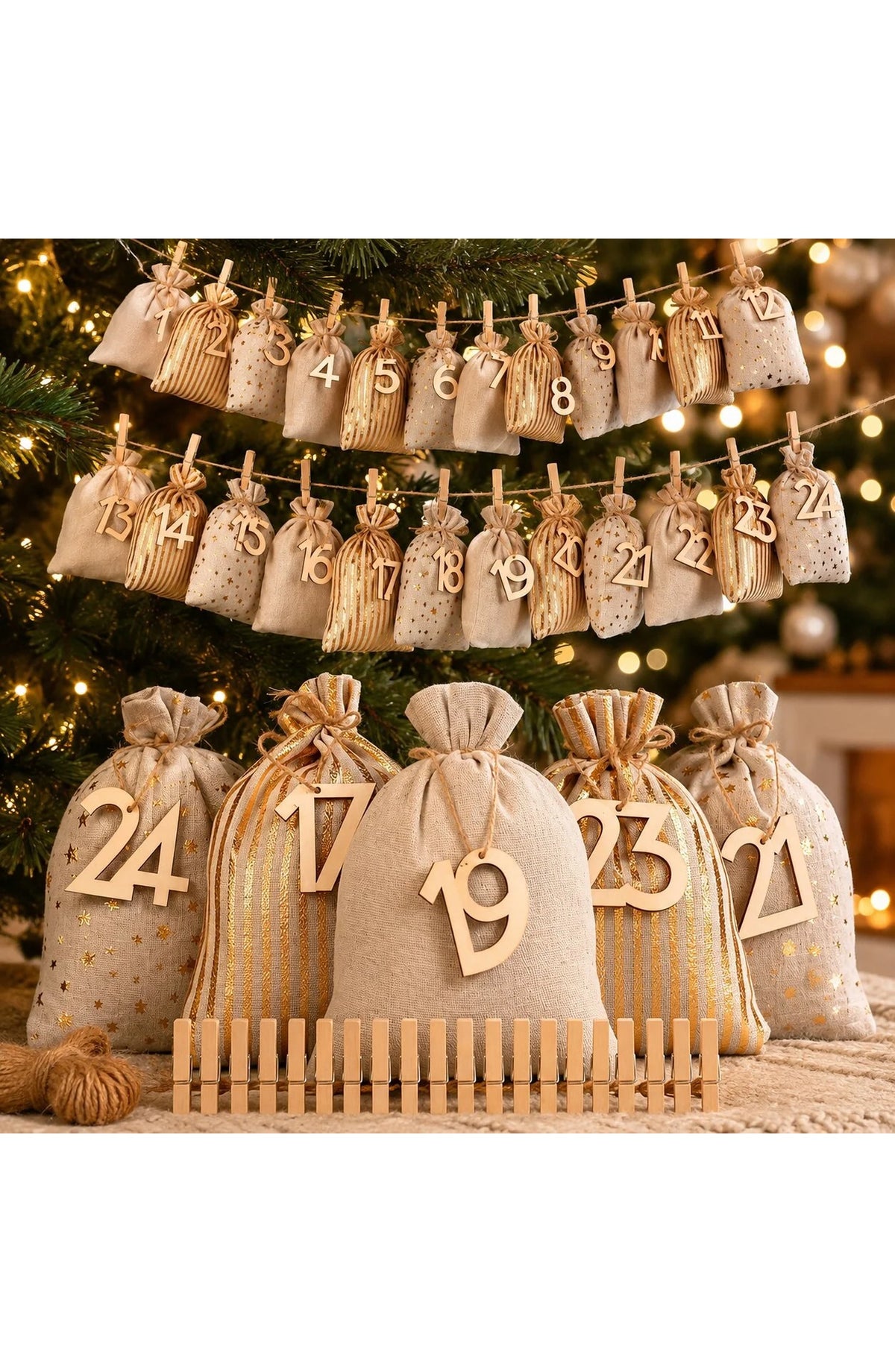 Advent Calendar Bags Set of 24