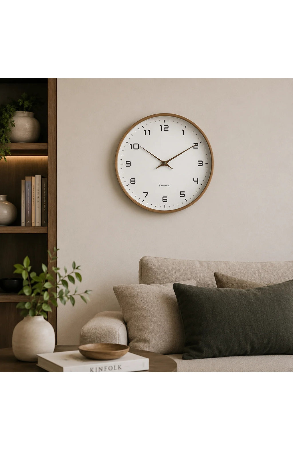 Scandinavian Wooden Wall Clock