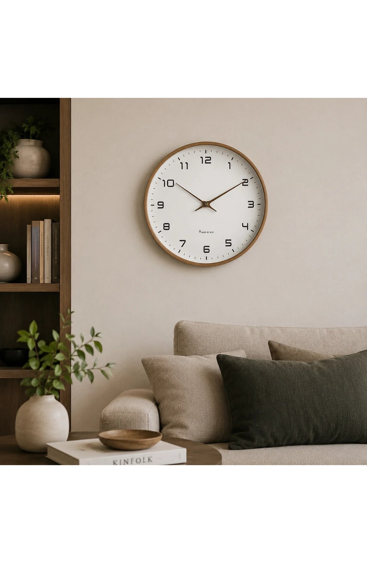 Scandinavian Wooden Wall Clock