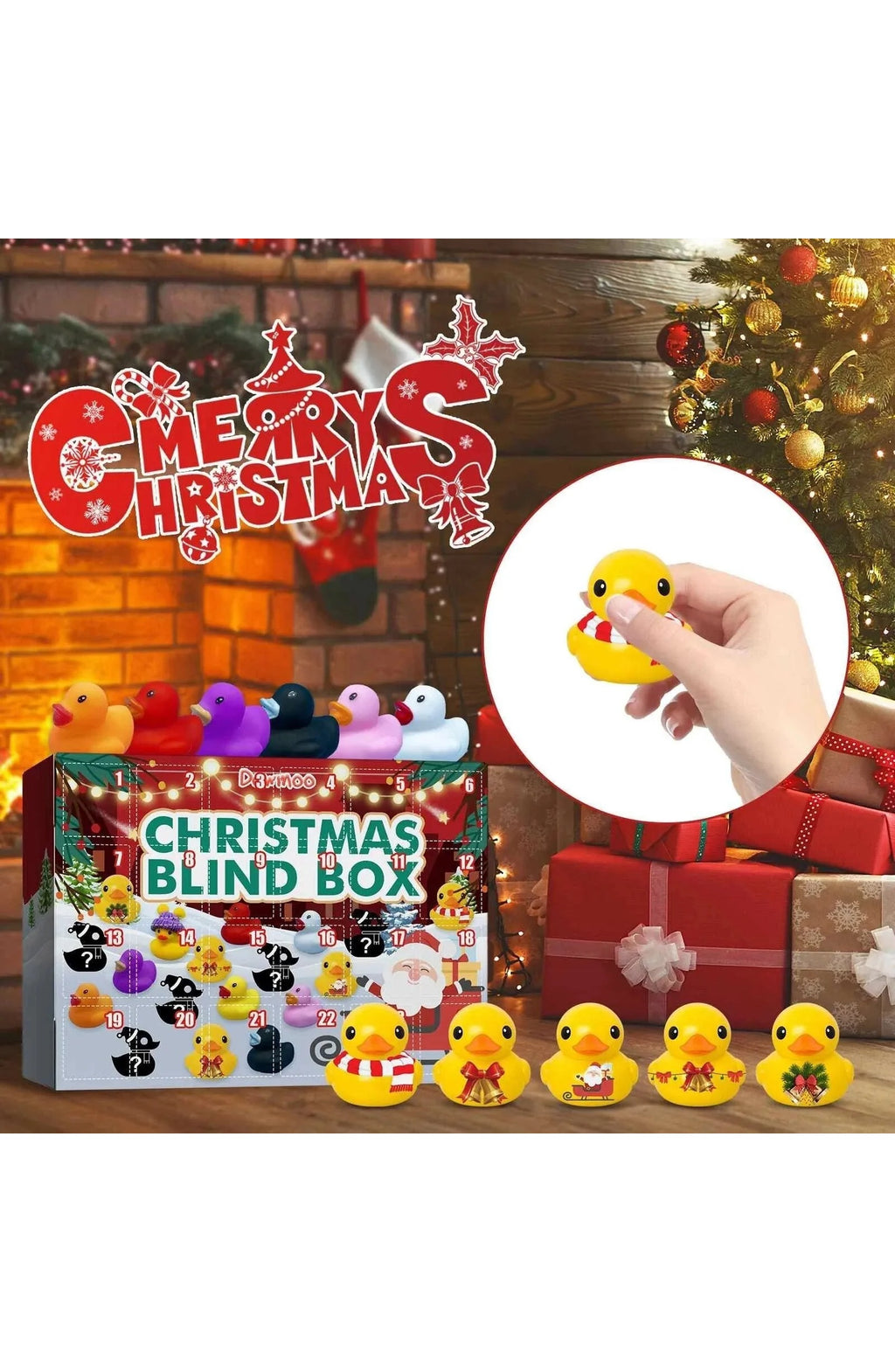 Rubber Duck Advent Calendar with 24 Ducks