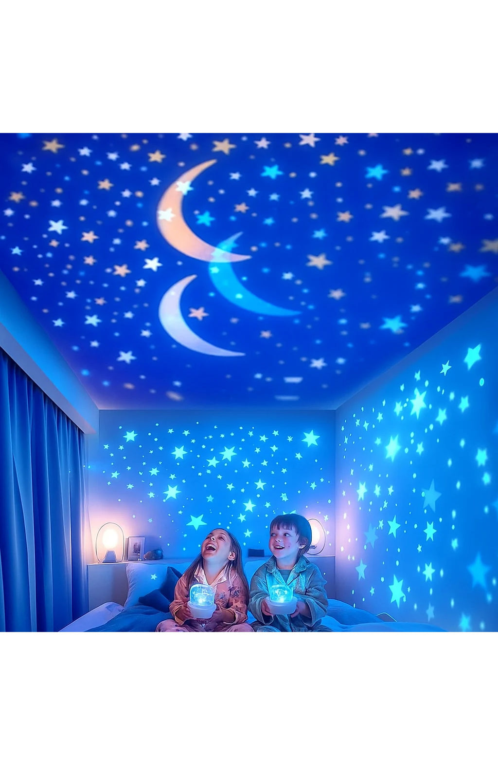 Kids Night Light Projector with Rotating Star Patterns