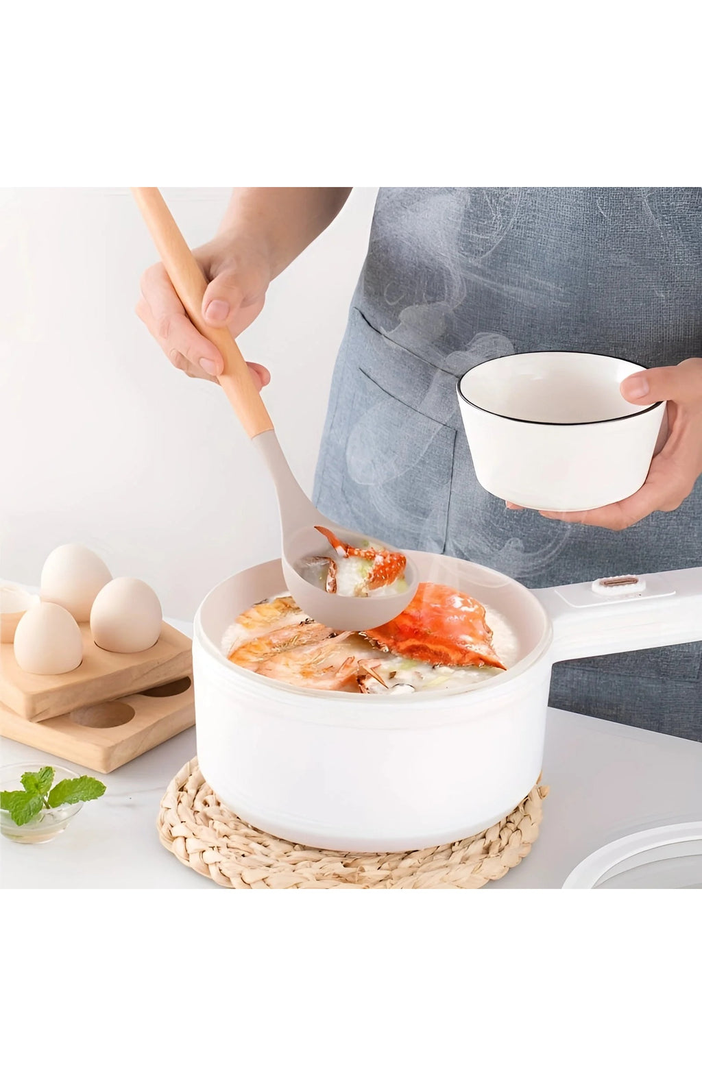 12 Piece Silicone Utensil Set with Bamboo Handles