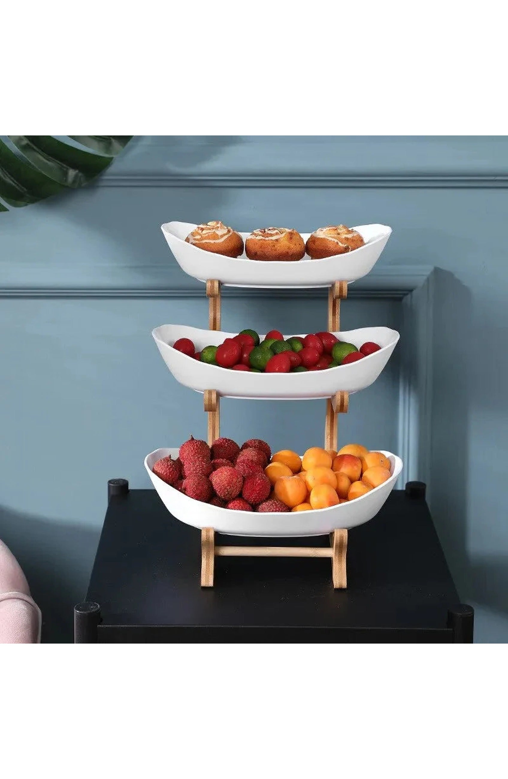 Tiered Fruit Bowl with Removable Dishes and Stand