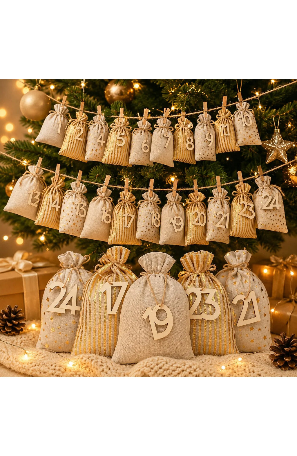 Advent Calendar Bags Set of 24