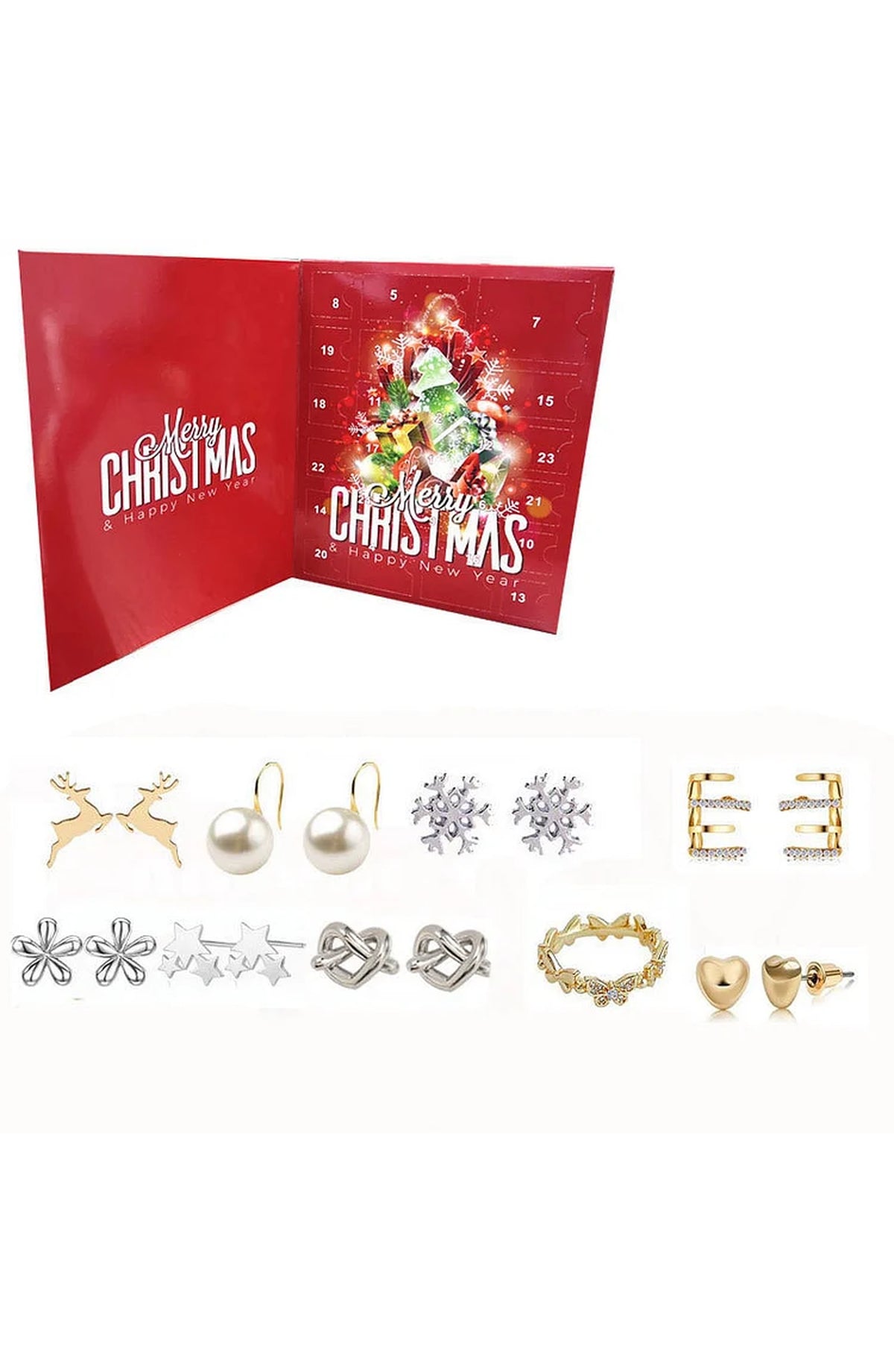 Jewellery Advent Calendar with 24 Pieces
