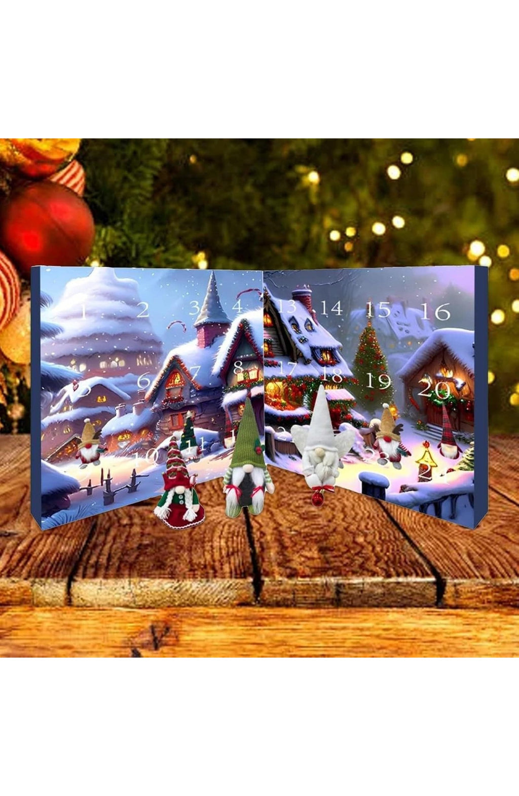 Gnome Advent Calendar with Plush Figures