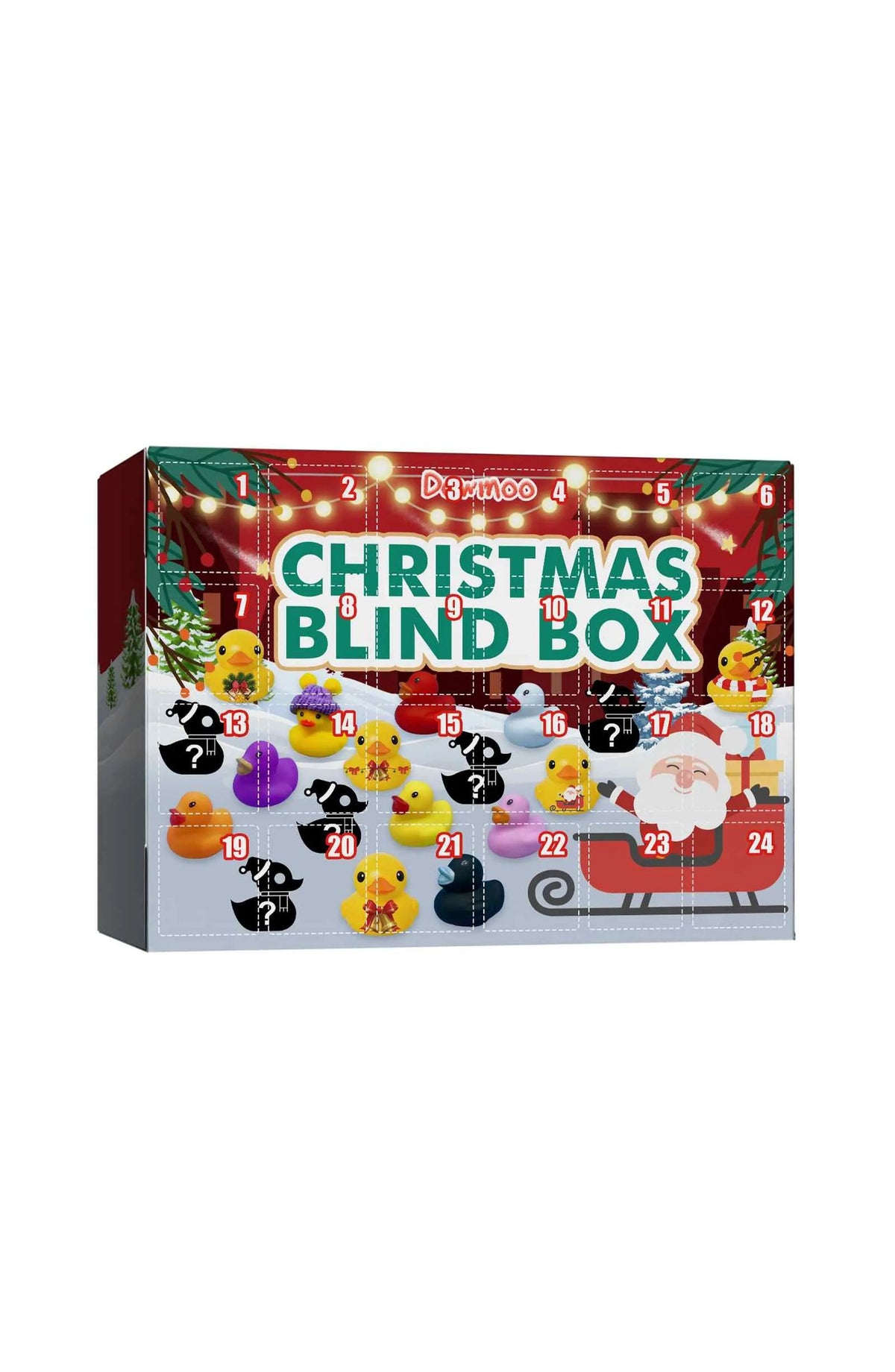 Rubber Duck Advent Calendar with 24 Ducks