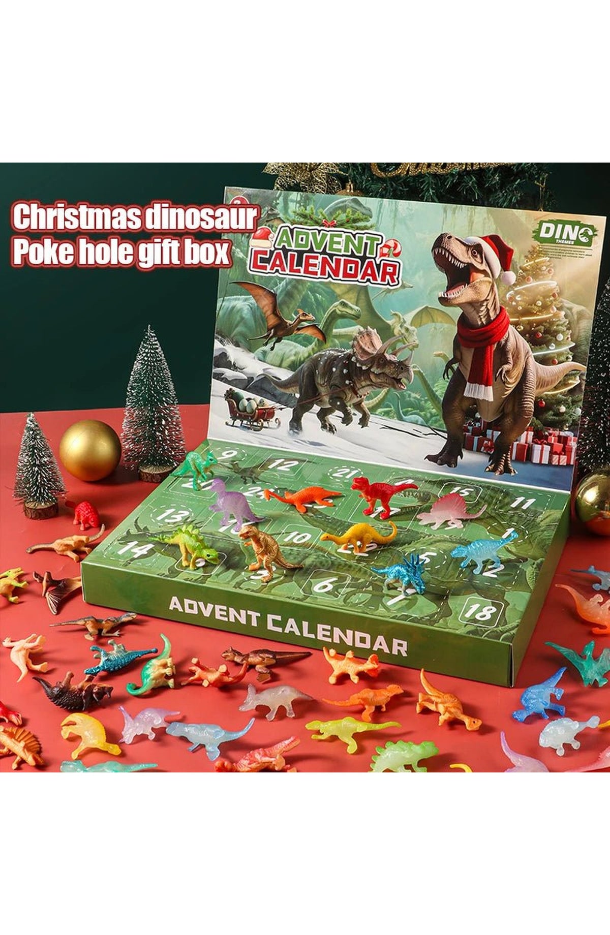 Dinosaur Advent Calendar with 24 Toys