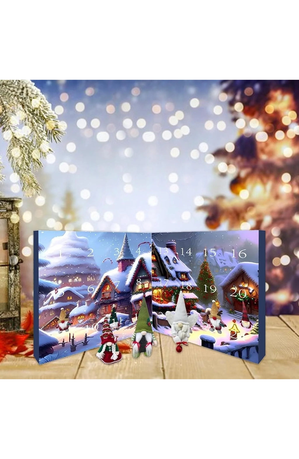 Gnome Advent Calendar with Plush Figures