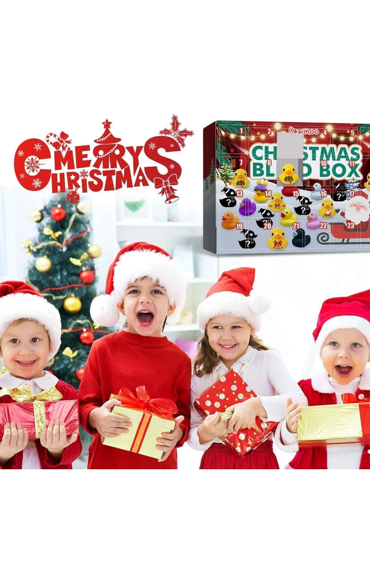 Rubber Duck Advent Calendar with 24 Ducks