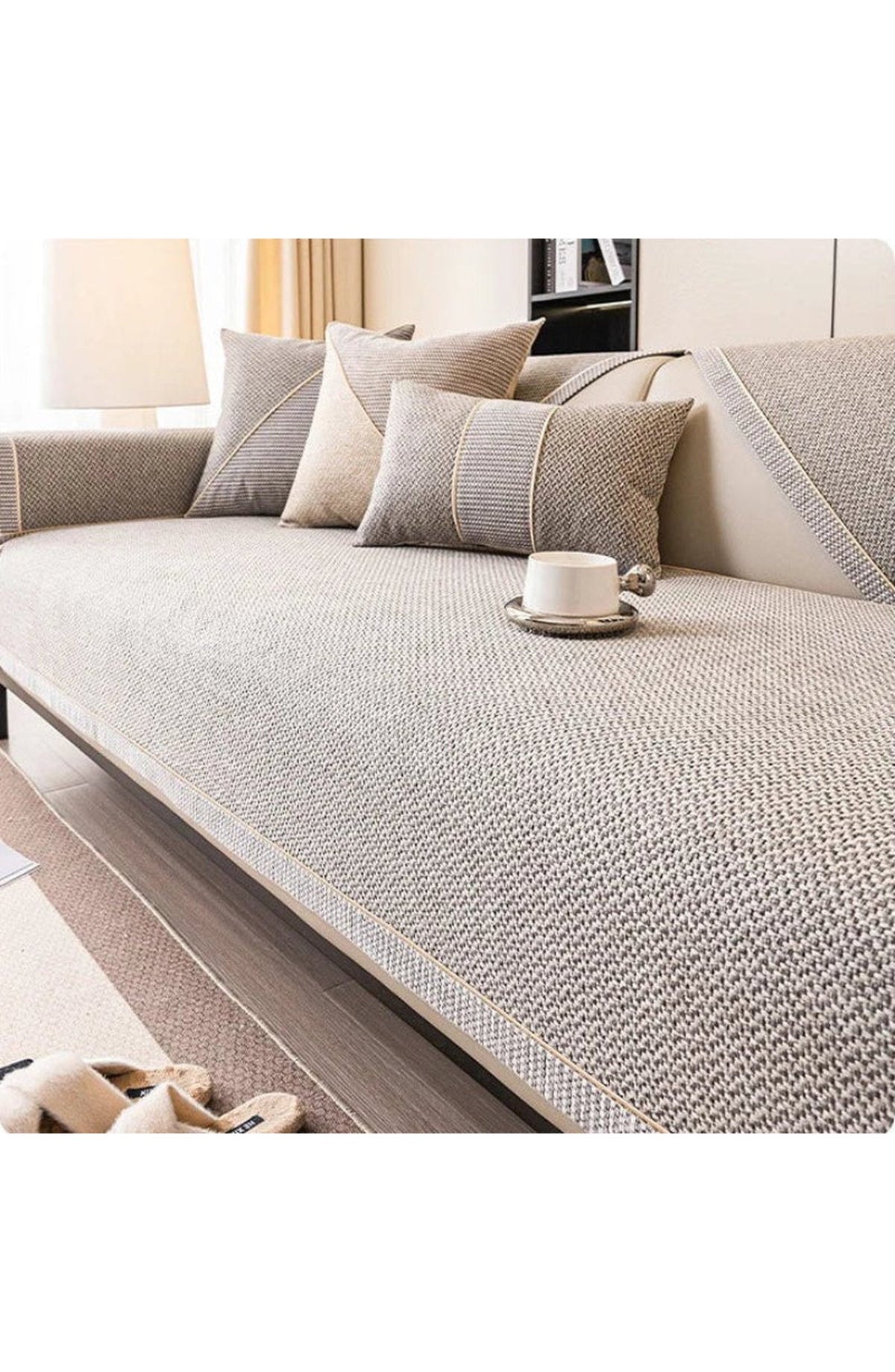 Non-Slip Cotton Linen Sofa Cover