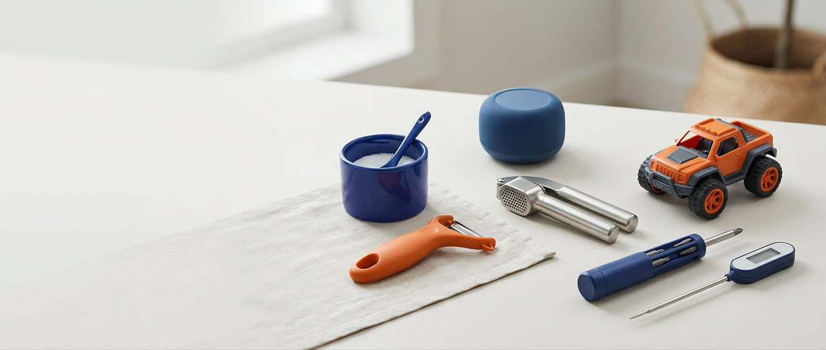 A calm arrangement of everyday Winston Supplies products on a kitchen worktop