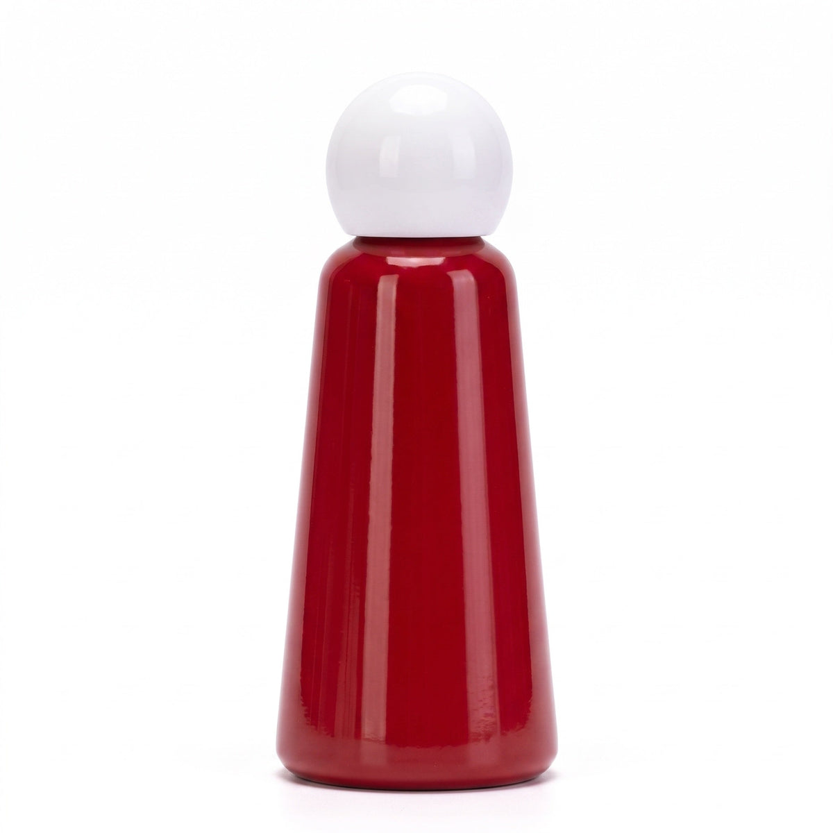 Insulated Steel Water Bottle with Two Tone Finish in Red - White