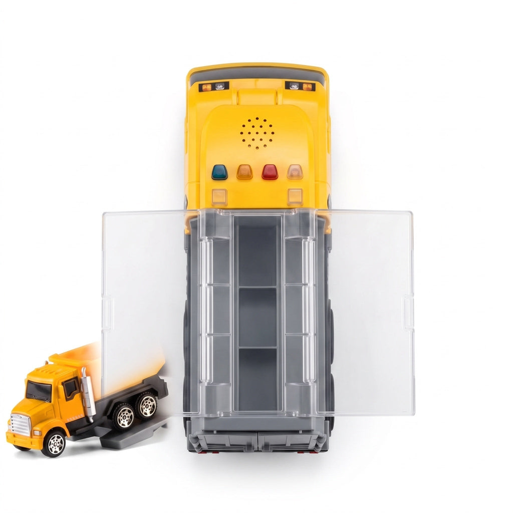 Transporter Truck Toy with Six Construction Vehicles