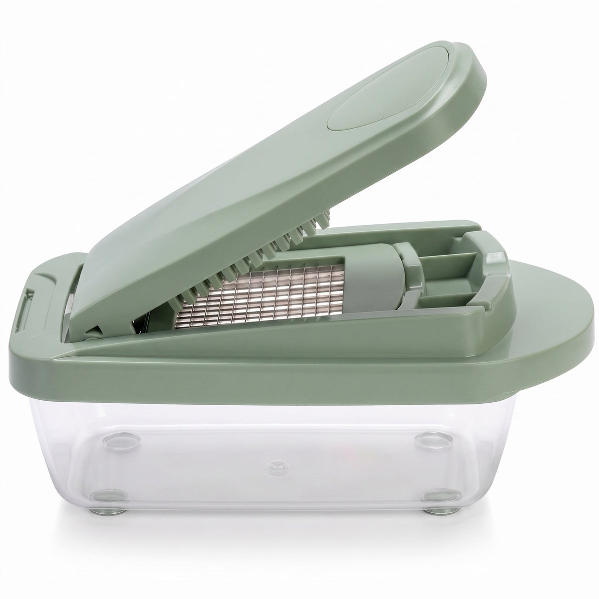 10 in 1 Vegetable Slicer with 8 Blades and Container in Green